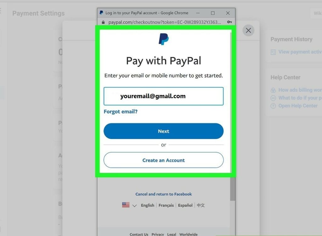 PayPal Sign Up - How to Add PayPal to Facebook Shop